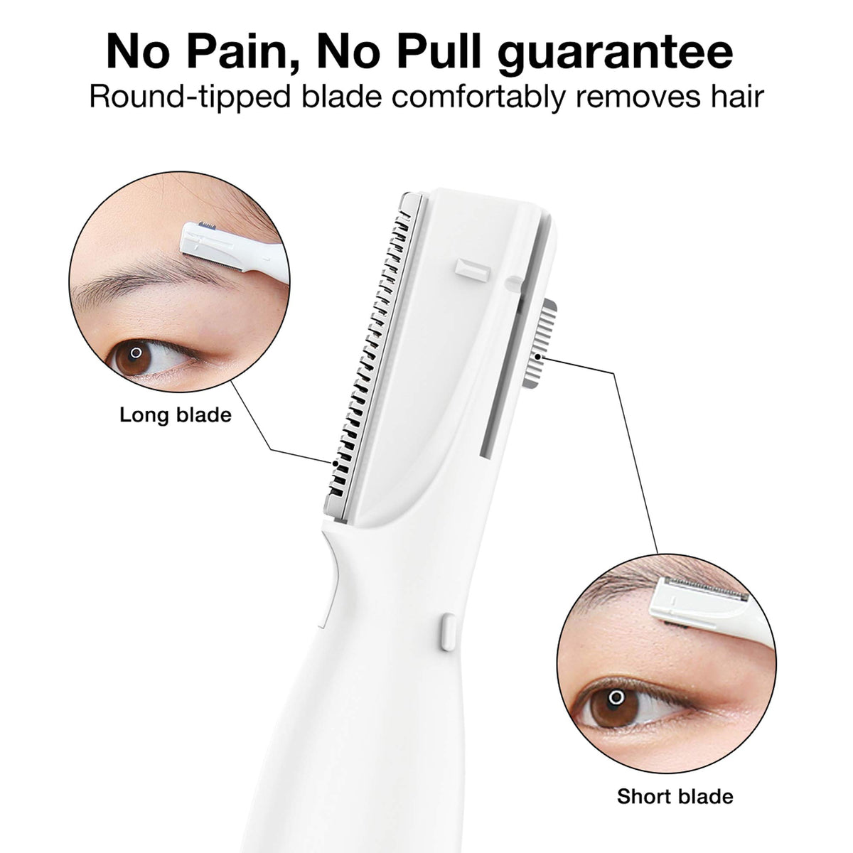 PRITECH two comb attachments displayed for controlled eyebrow shaping and length control