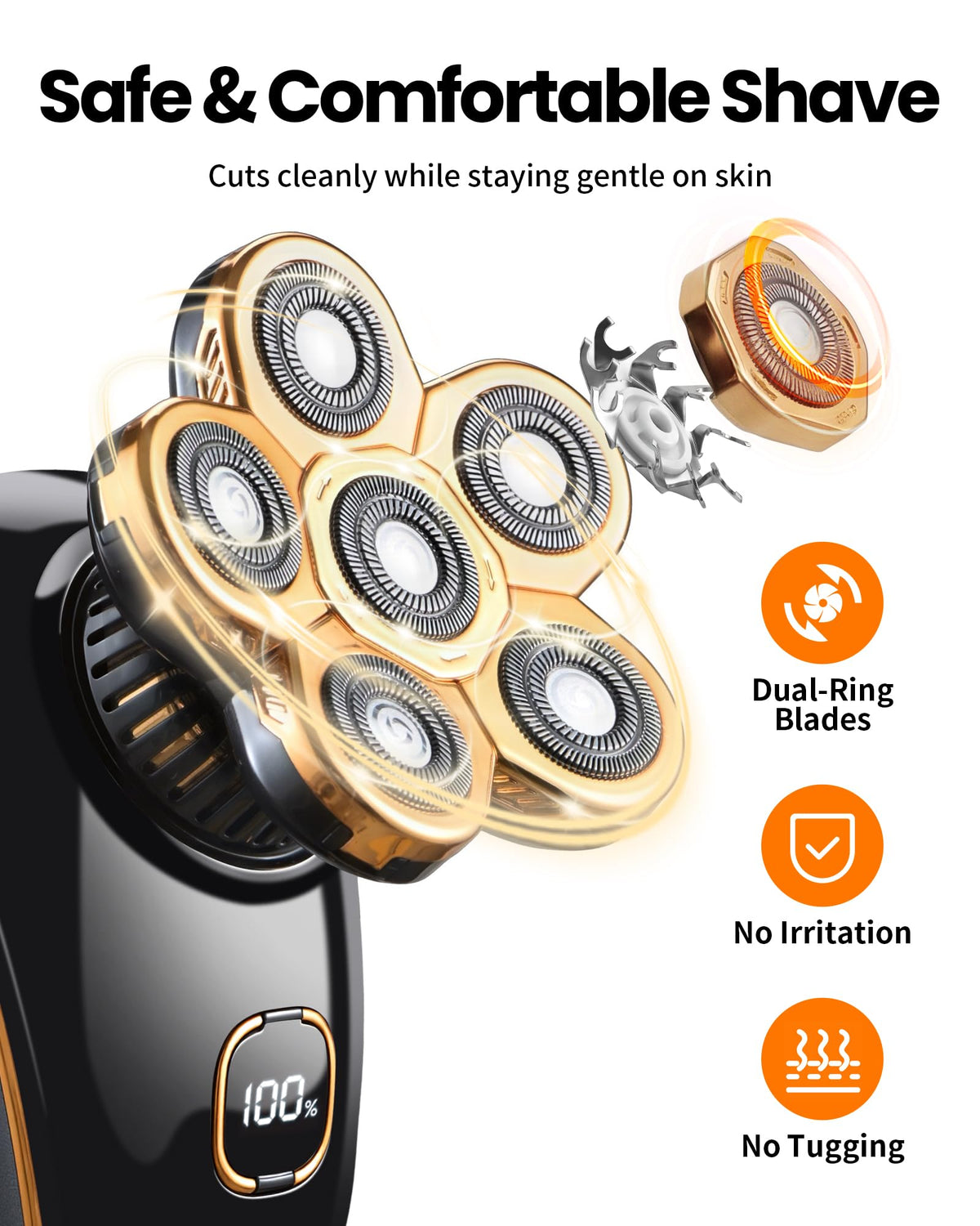 PRITECH detachable head detail showing easy cleaning and maintenance