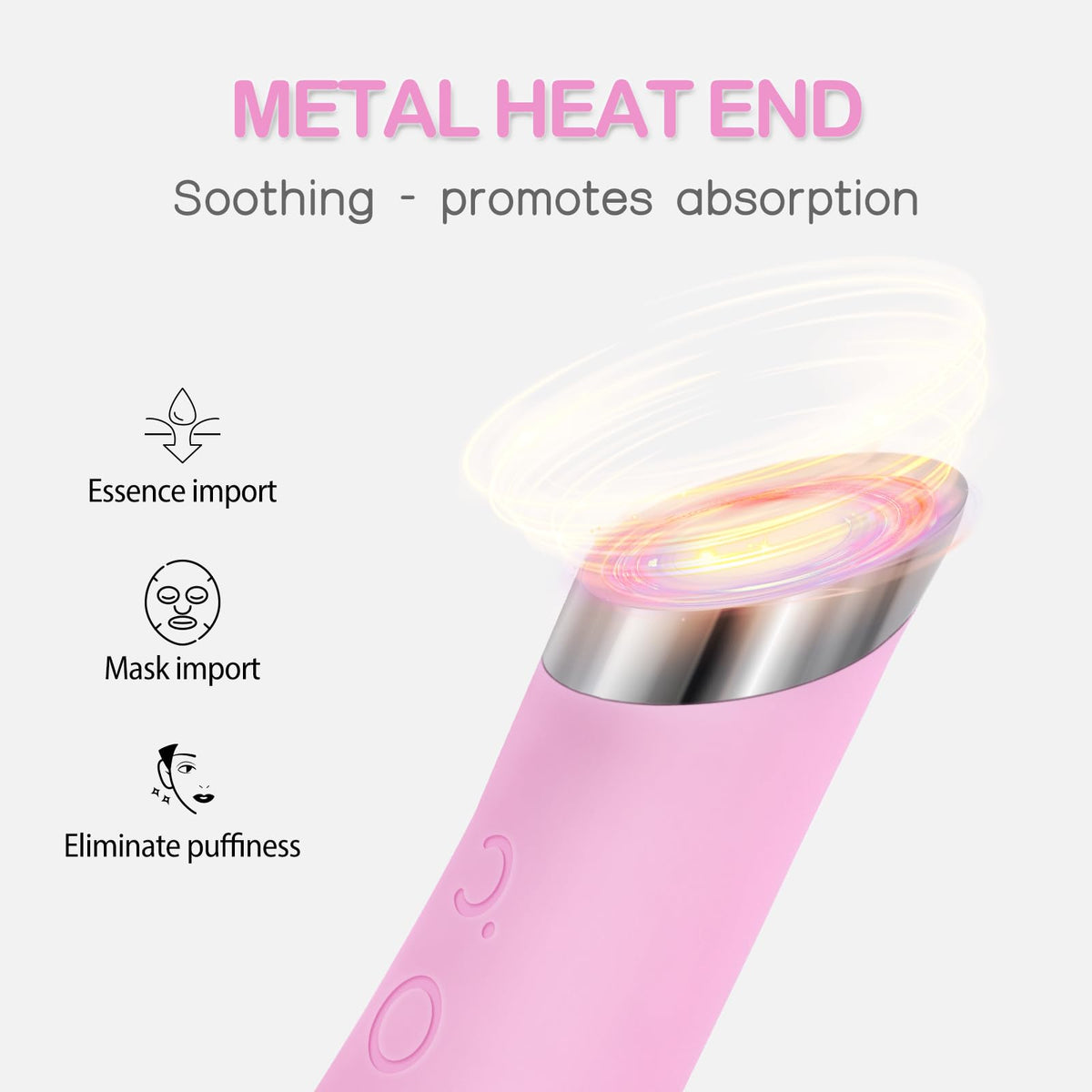 PRITECH heated metal end visual highlighting 40°C warmth for better product absorption