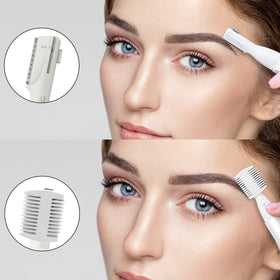 PRITECH trimmer held in hand demonstrating compact size and one-handed convenience