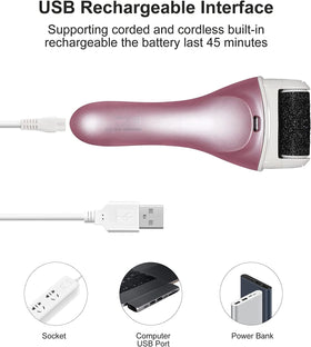 PRITECH LED light focused on foot area helping precise targeting of hard-to-see calluses
