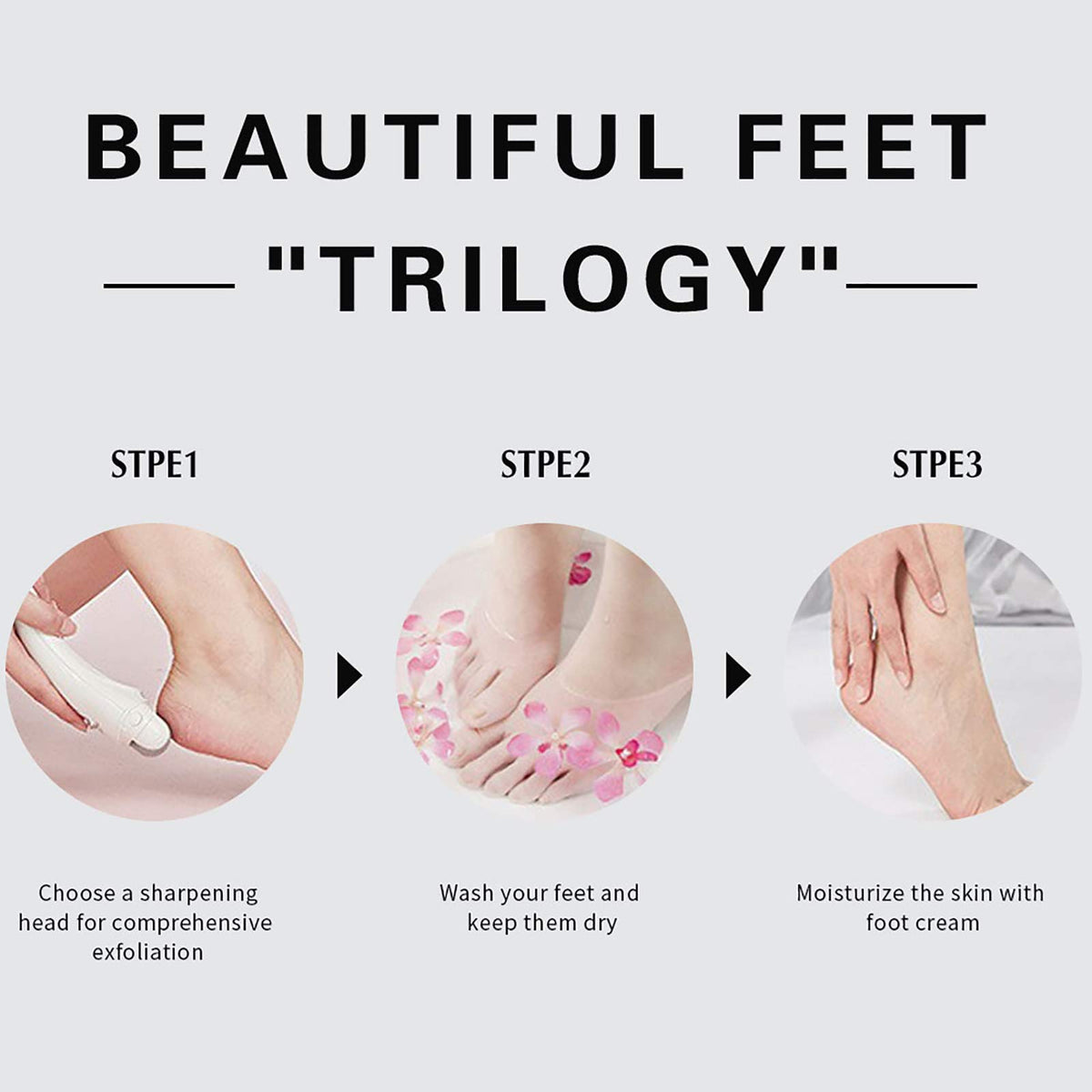 PRITECH rollers arranged near towel in bathroom illustrating at-home pedicure convenience
