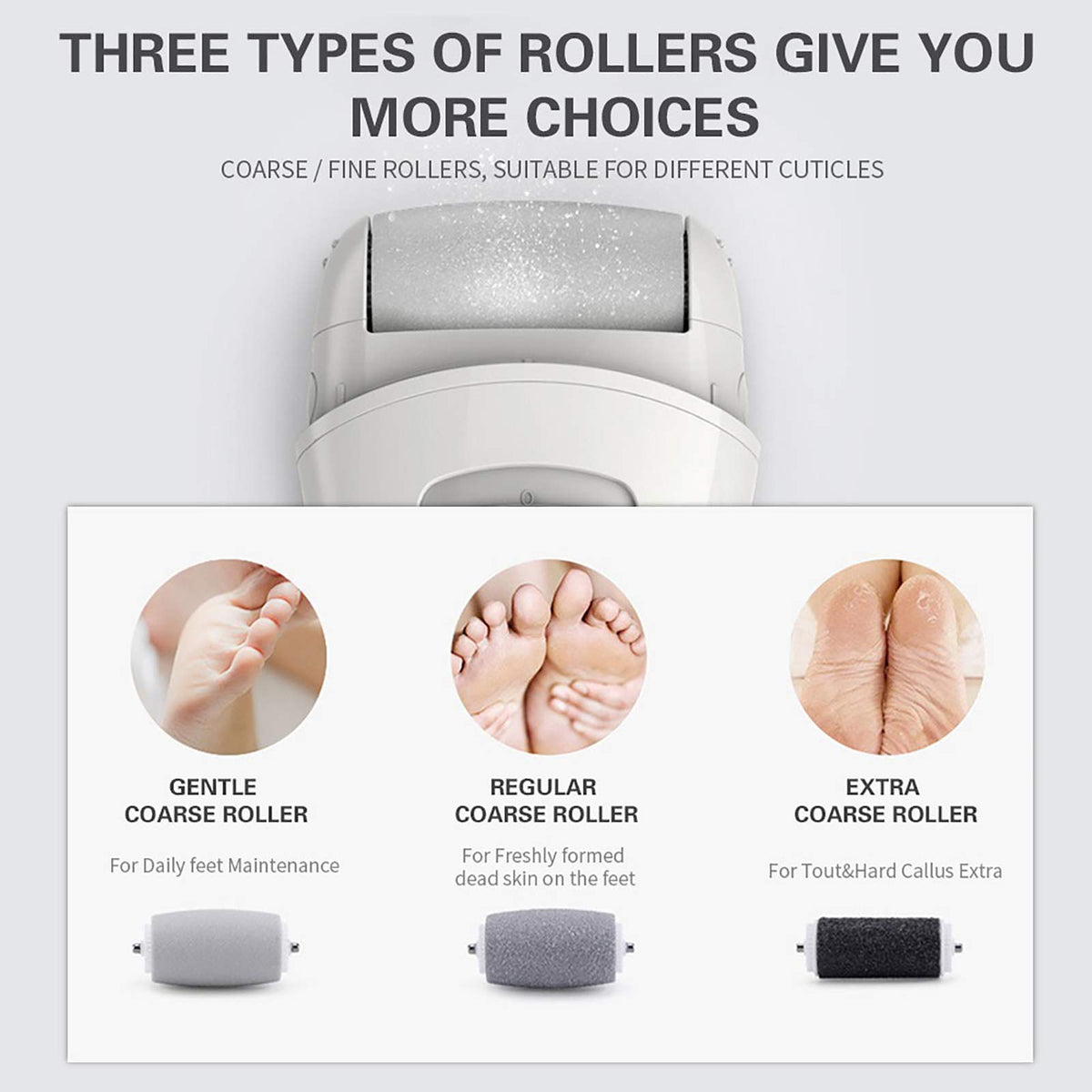 PRITECH hand holding roller to show scale for comfortable, targeted use