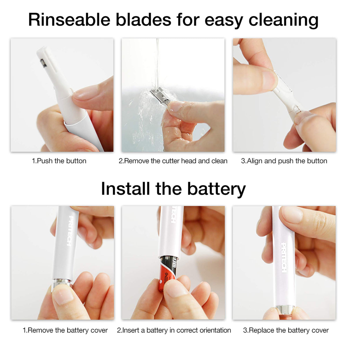 PRITECH trimmer with travel pouch ready for trips and discreet storage