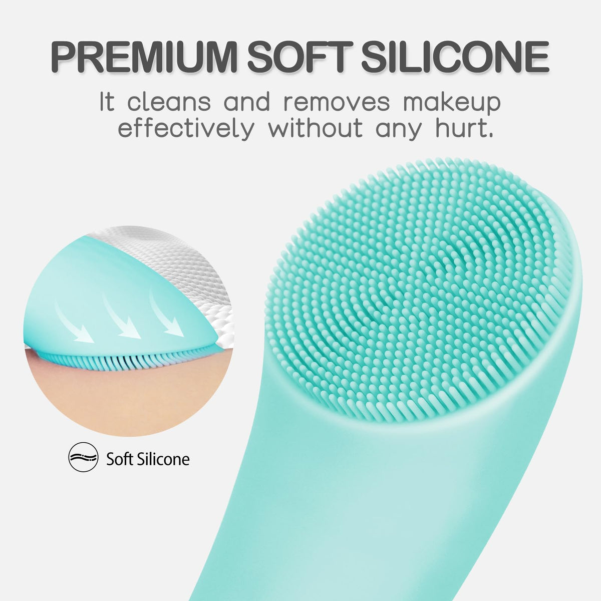 PRITECH waterproof brush used in shower to provide safe, thorough cleansing