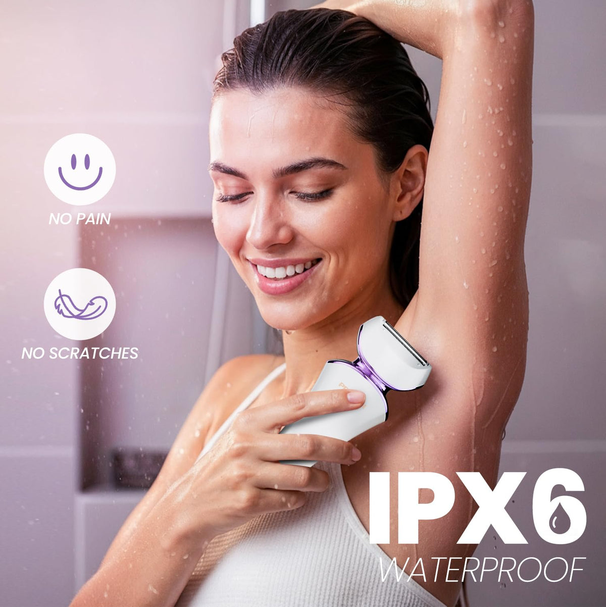 PRITECH rinsed under water showing wet and dry washable convenience benefit