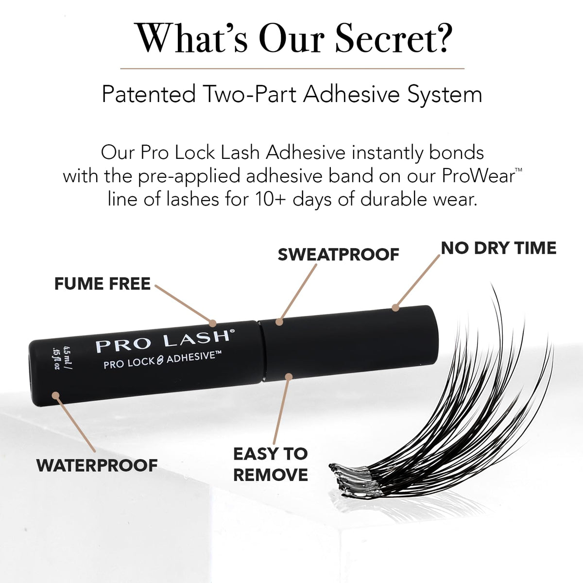 Pro Lash application on model placing ProWear cluster, precise control benefit