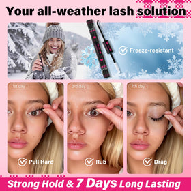 PRO LASHBEAUTY clear seal texture on brush to lock and protect lashes