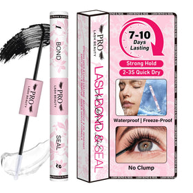 PRO LASHBEAUTY front packaging showing dual-ended glue for easy use and portability