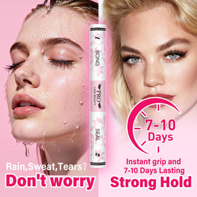 PRO LASHBEAUTY product next to ruler to indicate the 10ml two-sided tube size