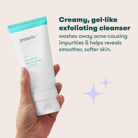 Proactiv gel-cream texture close-up highlighting exfoliating beads and smooth consistency