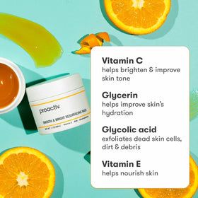 Proactiv mask applied to cheek demonstrating even coverage and resurfacing