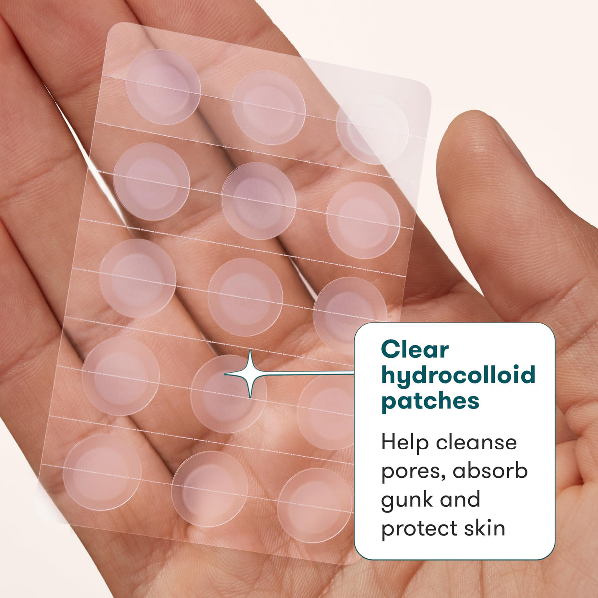 Proactiv close-up of patch texture highlighting hydrocolloid absorption benefit