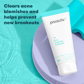 Proactiv+ tube held in hand for size and 90 day supply perspective