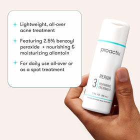 Proactiv close-up of serum texture highlighting lightweight absorbency benefit
