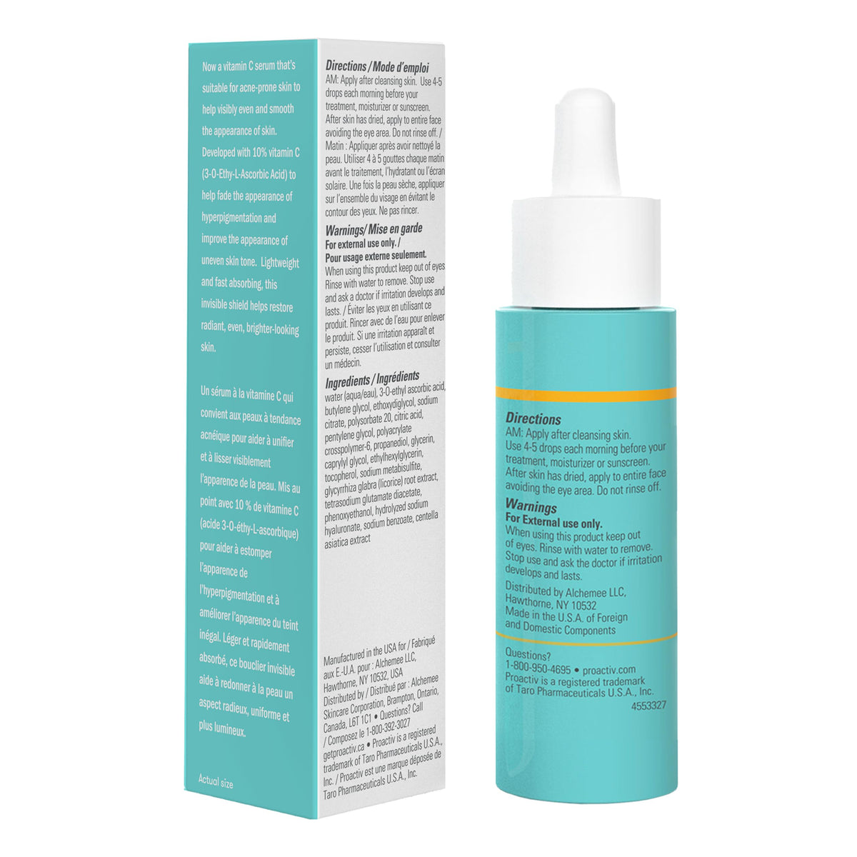 Proactiv serum on bathroom counter in morning routine promoting daily use