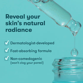 Proactiv serum texture swirled on skin illustrating lightweight fast-absorbing feel