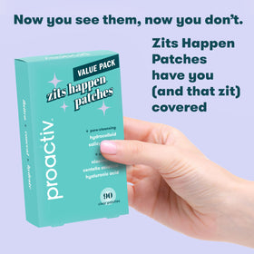 Proactiv patches next to coin showing size and portability benefit