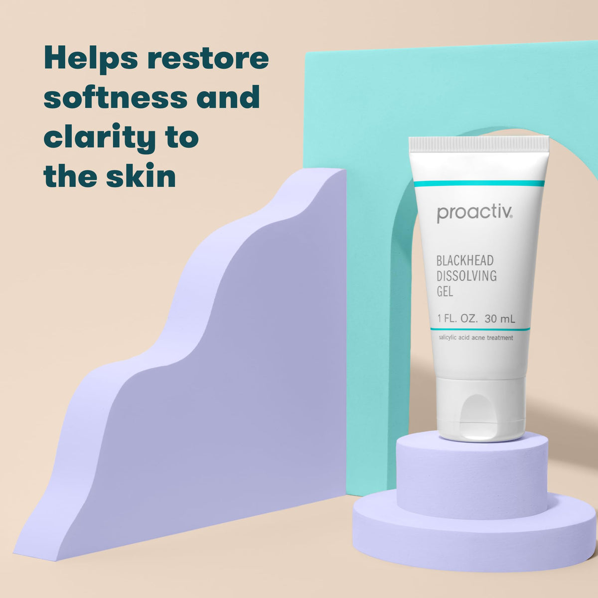 Proactiv spot treatment applied to cheek demonstrating targeted pore-clearing benefit
