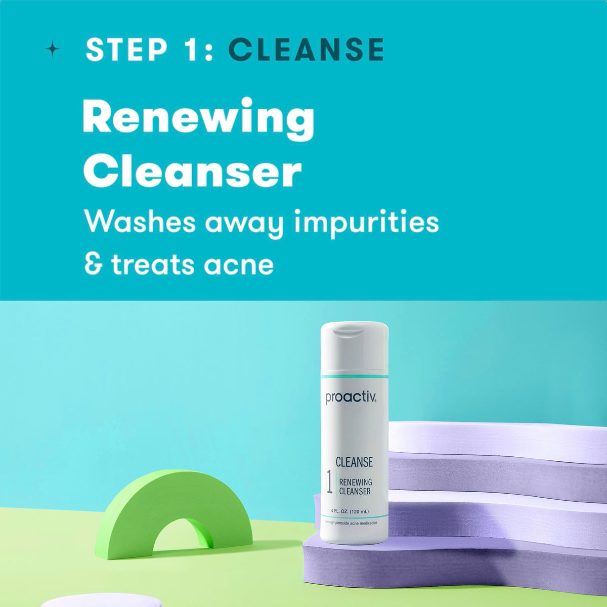 Proactiv creamy foam texture on hand demonstrating cleansing action