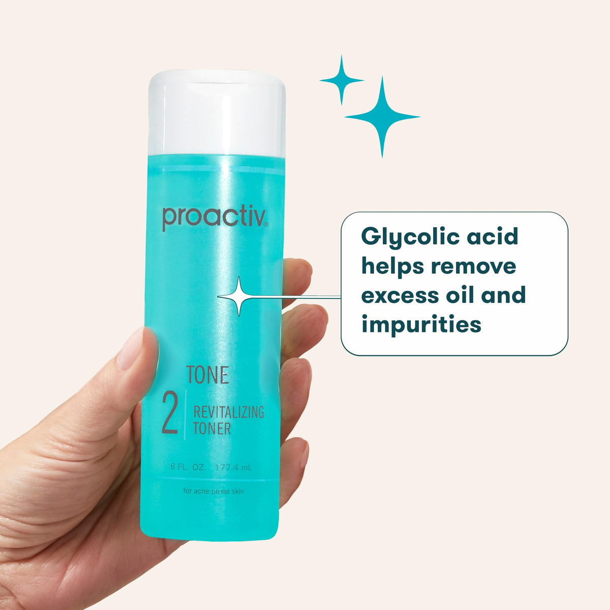 Proactiv toner pouring texture highlighting lightweight hydration and exfoliation