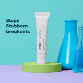 ProactivMD applying gel to cheek demonstrating targeted acne treatment