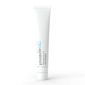 ProactivMD adapalene gel front packaging showing tube and label, clear product ID benefit