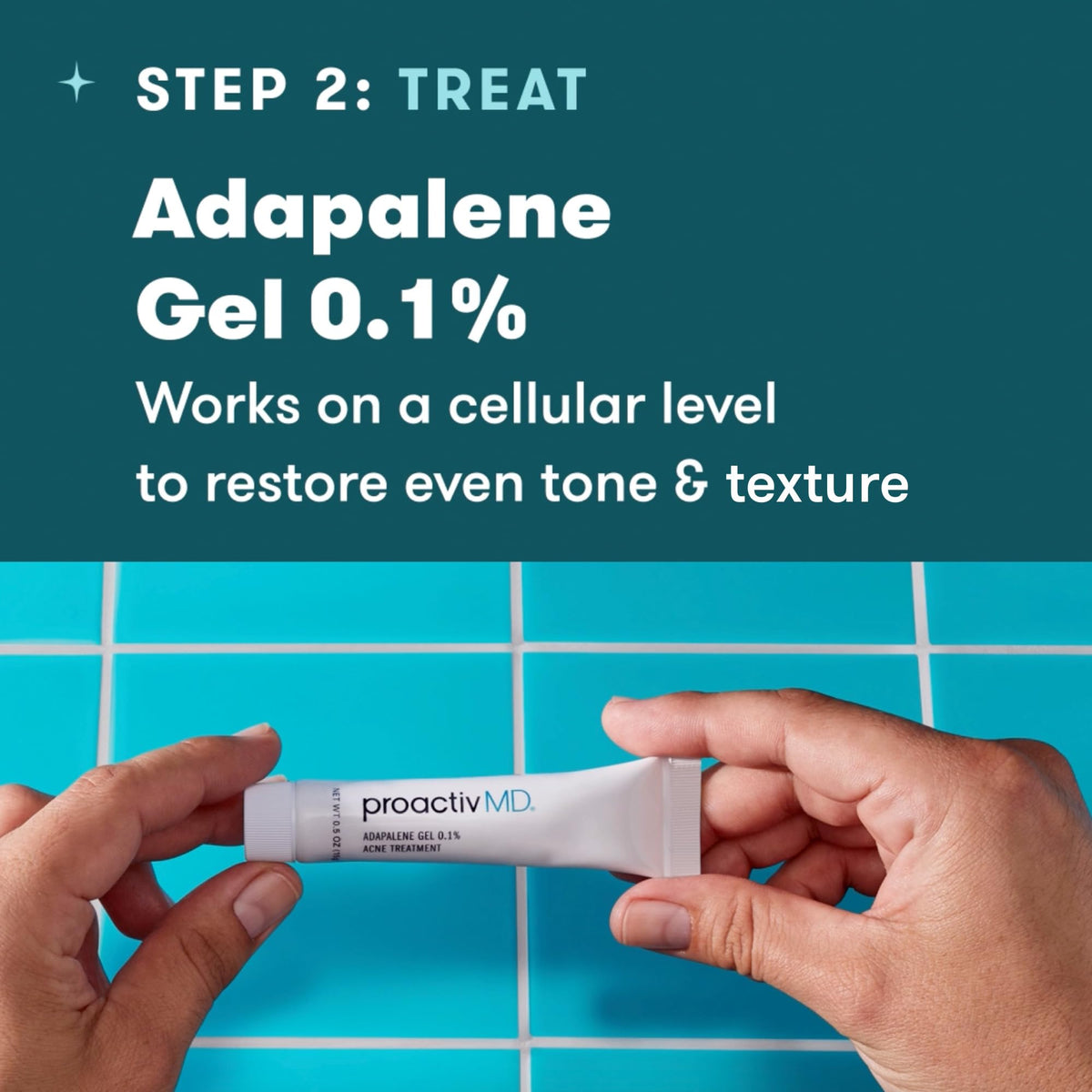 Close-up of adapalene gel texture showing smooth application and fast absorption