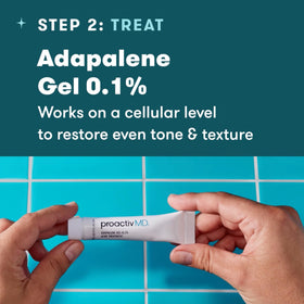 Close-up of adapalene gel texture showing smooth application and fast absorption