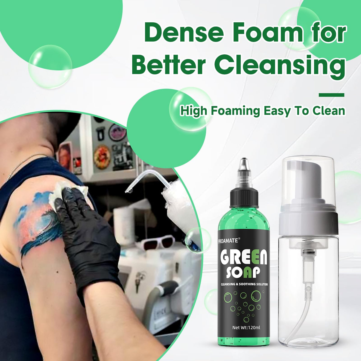proamate foaming bottle dispensing foam for gentler application