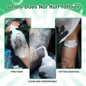 proamate used by artist cleaning tattoo to maintain clarity