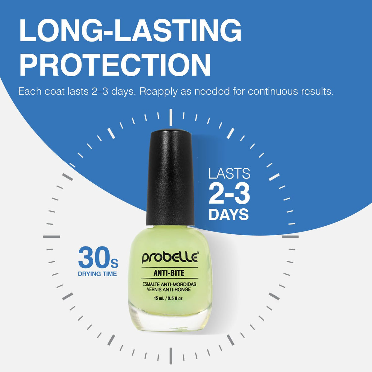 Probelle application brush close-up demonstrating easy smooth application