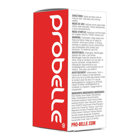 Probelle bottle on vanity illustrating routine use and shine benefit