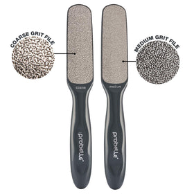 Probelle close-up of nickel surface texture for fast callus reduction