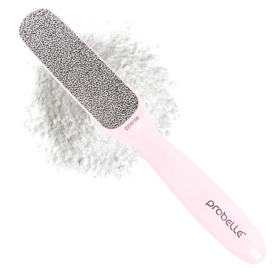 Probelle front packaging showing pink foot file and key features for quick results
