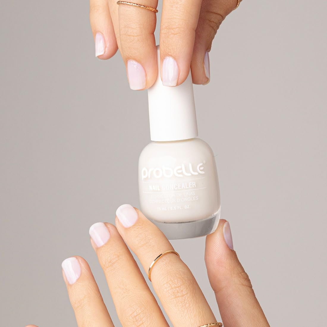 Probelle in-use application on hand for quick, flawless manicure