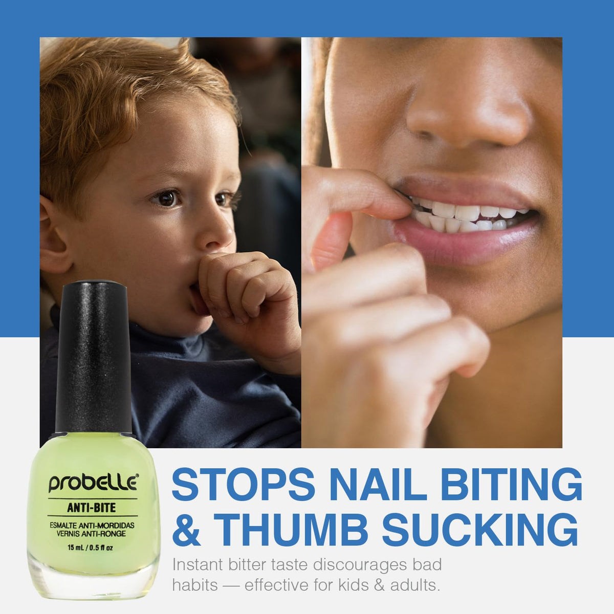 Probelle ingredient label showing vitamins and botanicals for nail care