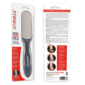Probelle lifestyle bathroom setting framing the file as part of routine care