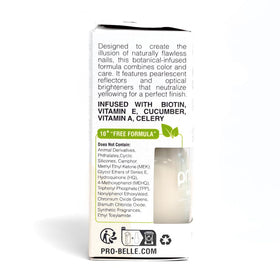 Probelle bottle next to coin for compact size and travel convenience