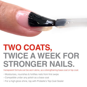 Probelle texture close-up of glossy nail showing stronger-looking nails