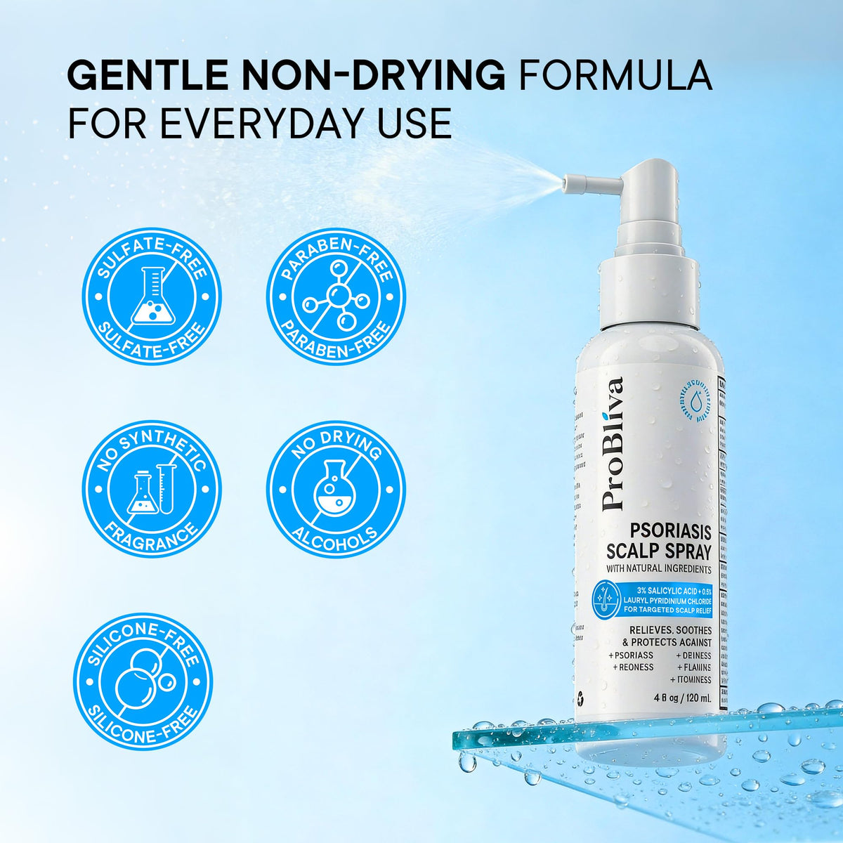 ProBliva bottle in hand to show 4 fl oz size for portability and convenience