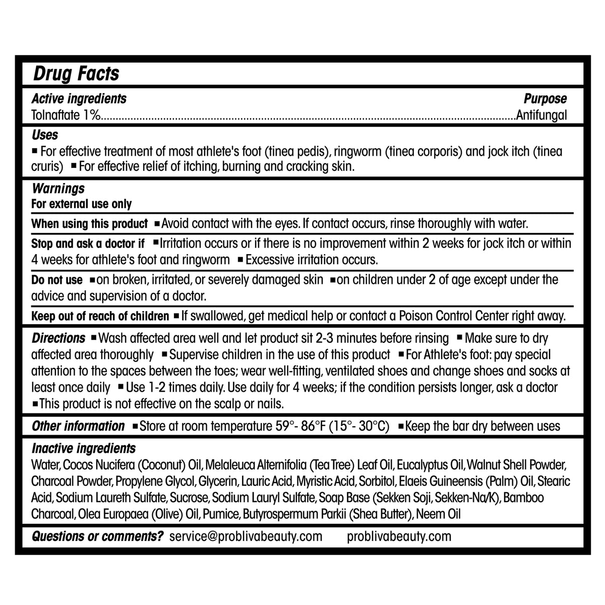 ProBliva two-bar pack displayed as value set for daily antifungal care
