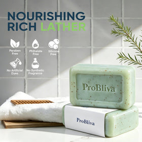 ProBliva bar used on foot in shower to help manage athlete's foot discomfort