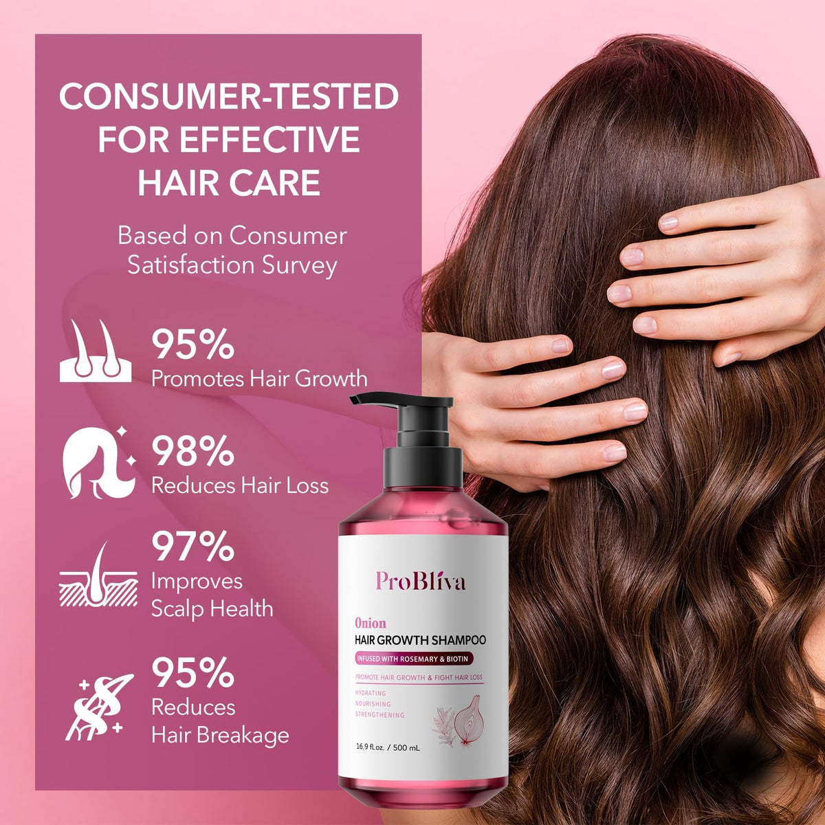 ProBliva onion hydrosol ingredient close-up supporting hair strength