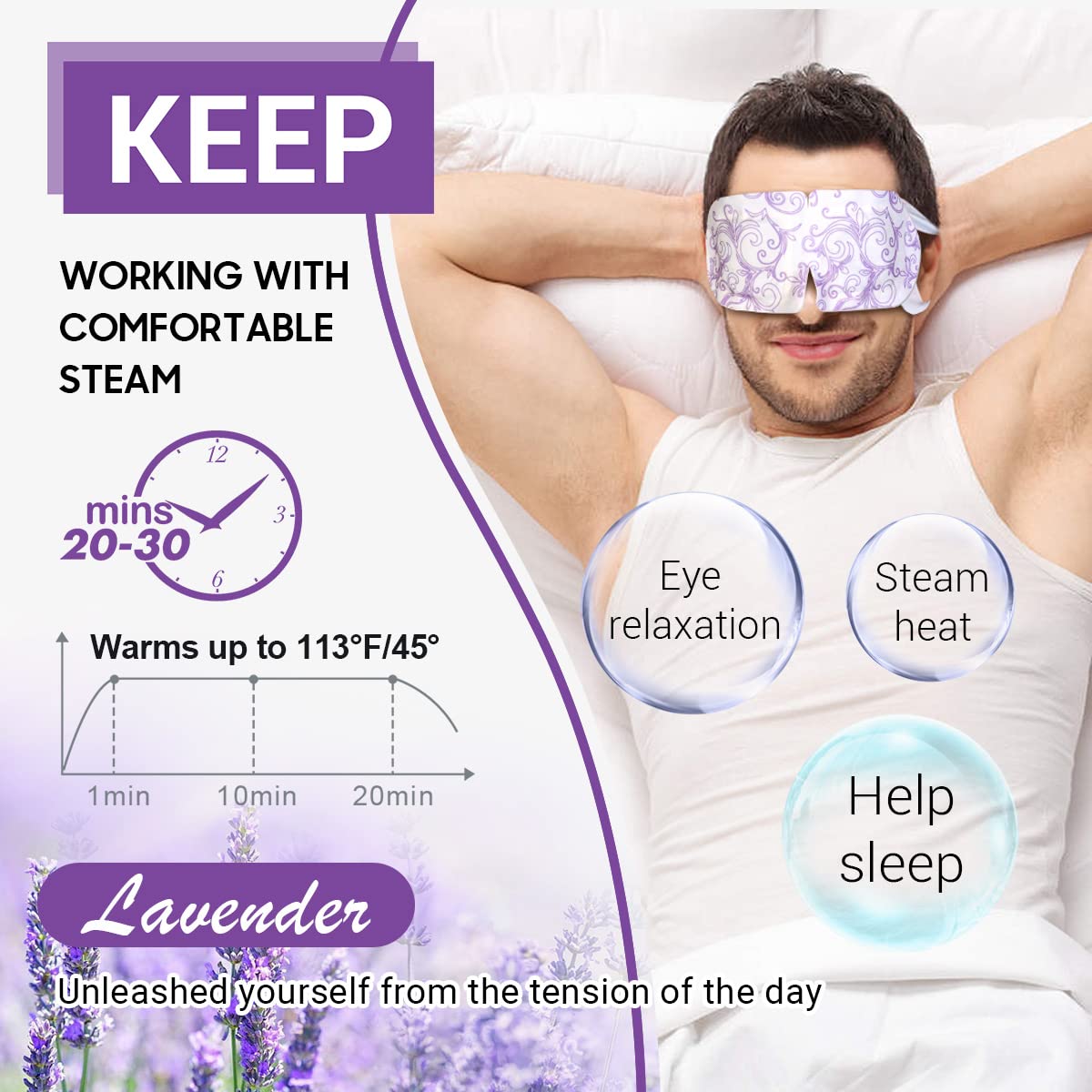 ProCIV mask being worn by a reclining user providing on-the-go relief