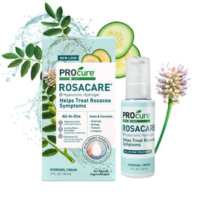 PROcure front packaging showing the Rosacare CC Hydrogel and product details