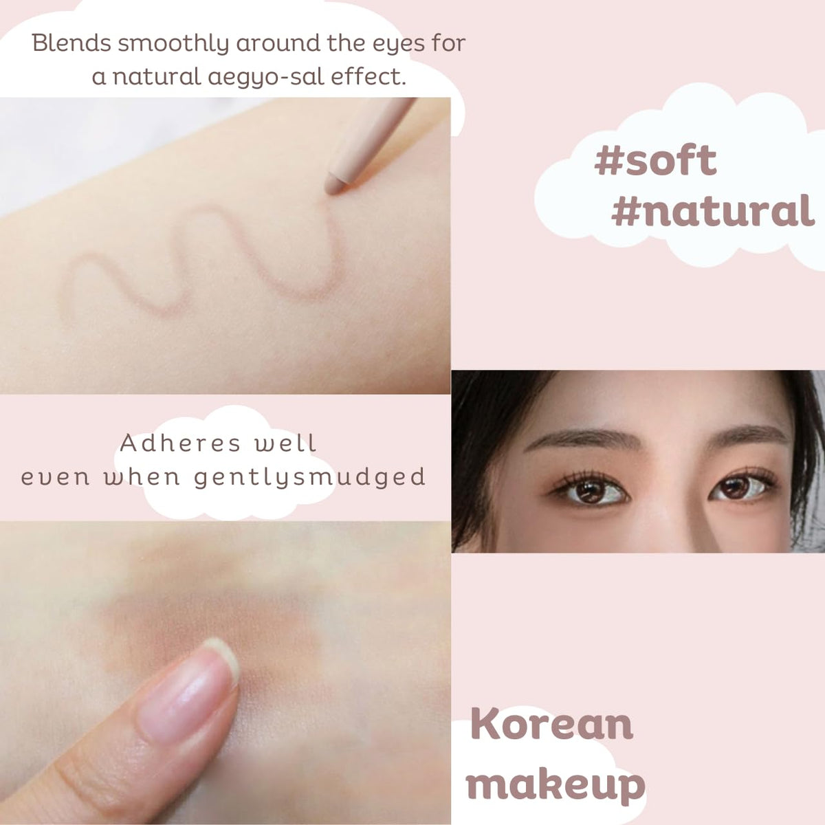 Produco thebom before and after under-eye comparison illustrating added depth and brightness