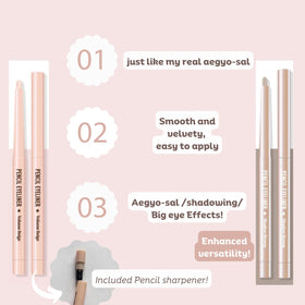 Produco thebom in-use application under the lower lash line demonstrating natural aegyo-sal enhancement