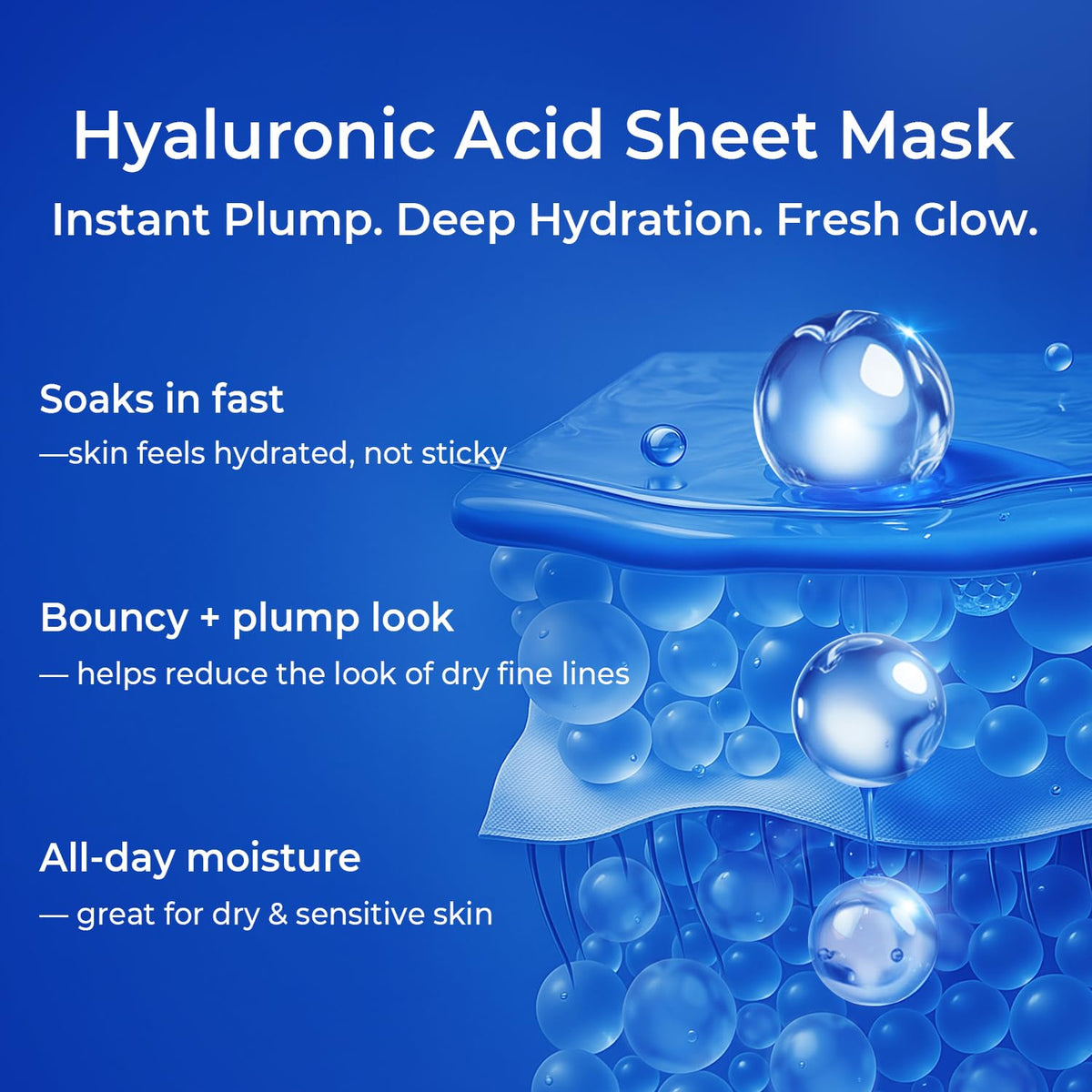 PROF.LING mask in hand showing size and easy application benefit