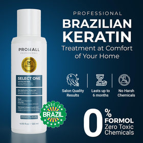 Prohall Select One being applied to hair for smooth results